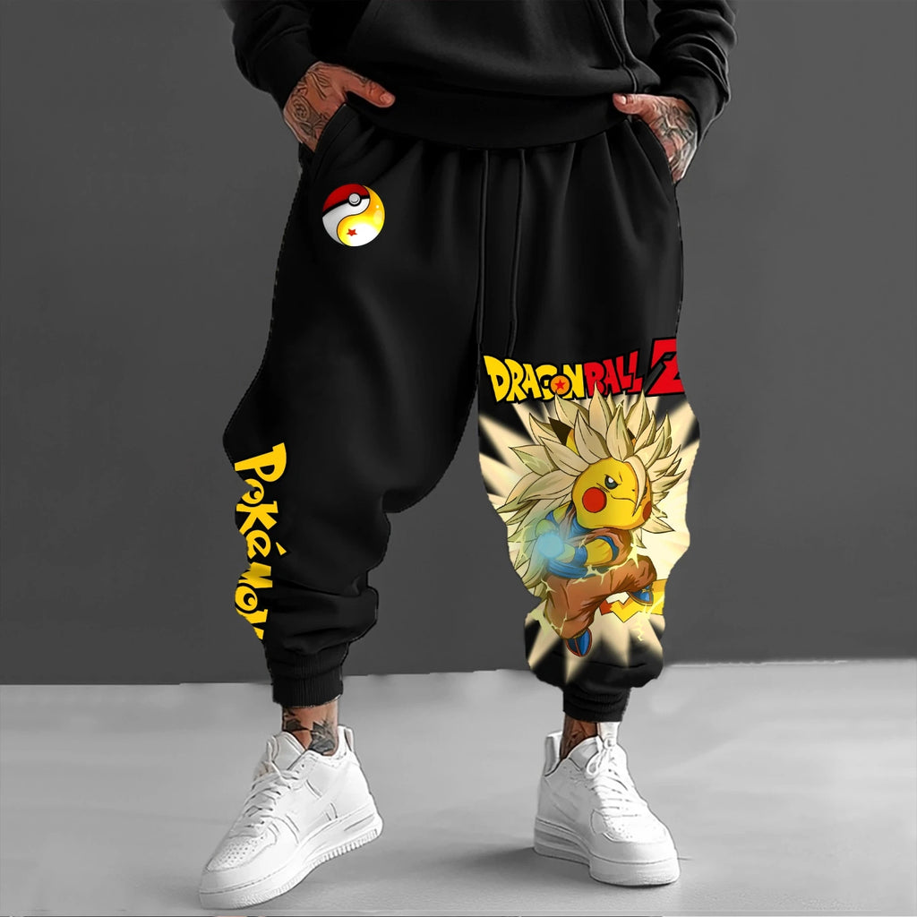 Dragon Ball Z Men's Printed Cotton Trousers Casual Sports Sweatpants