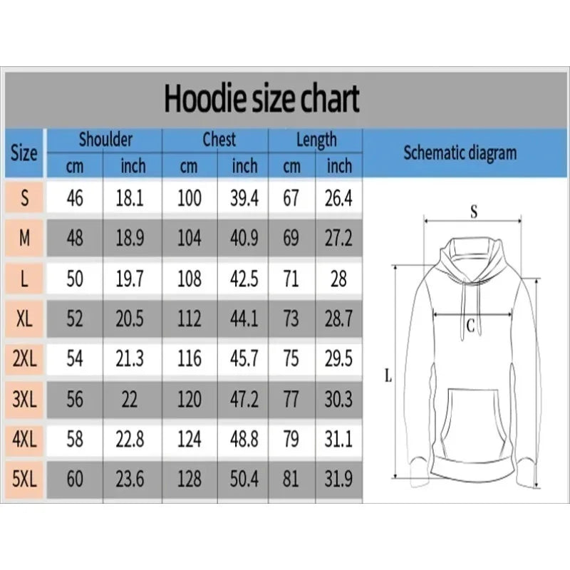 Pokémon Gengar Printed Hoodie for Men Harajuku Large Size Casual Top