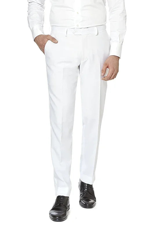 2-Piece White Slim Fit Men's Suit Notch Lapel Two Buttons Tuxedos Set