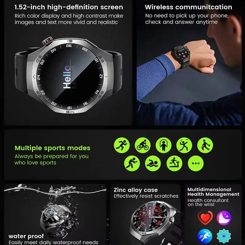 Genuine Series 5 Pro GPS Men 360*360 AMOLED Screen Waterproof Smartwatch