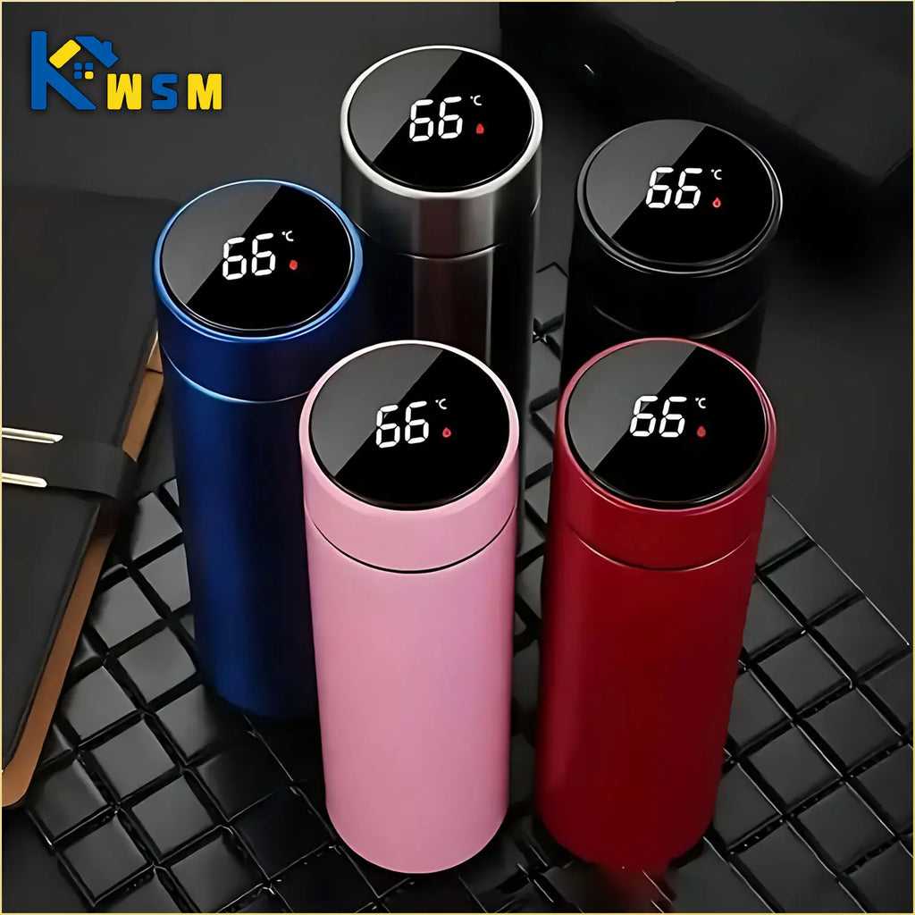 500ML Temperature Display Thermos Stainless Steel Divided Thermos Bottle Vacuum Insulated Cup
