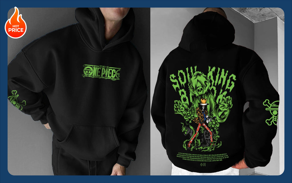 ONE PIECE Ace Nami Chopper Brook Hoodie Loose Unisex Animation Pure Cotton Sweater