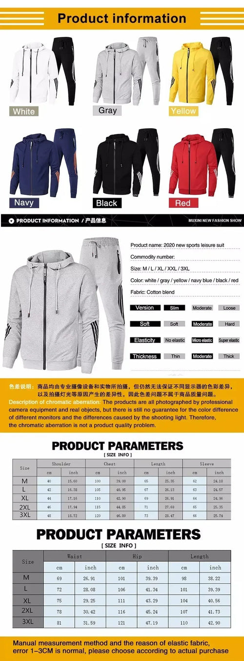 Red Bull Sportswear Jacket Men's Hooded Suit Leisure Outdoor Fitness Sets