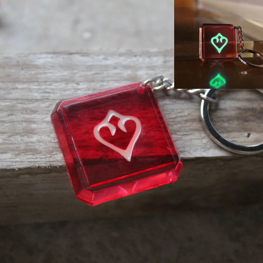 Glowing Final Fantasy XIV game profession GLOW in the DARK keychain