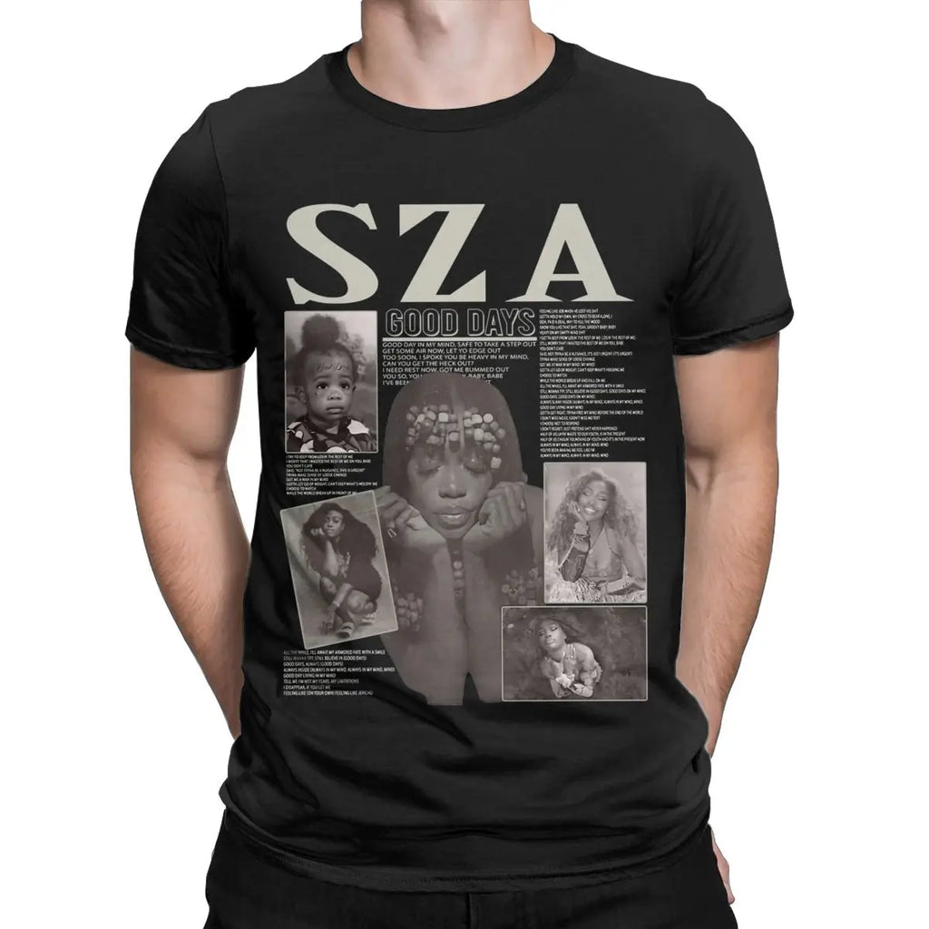 Men's  SZA Good Days Fun 100% Cotton Short Sleeve T Shirts