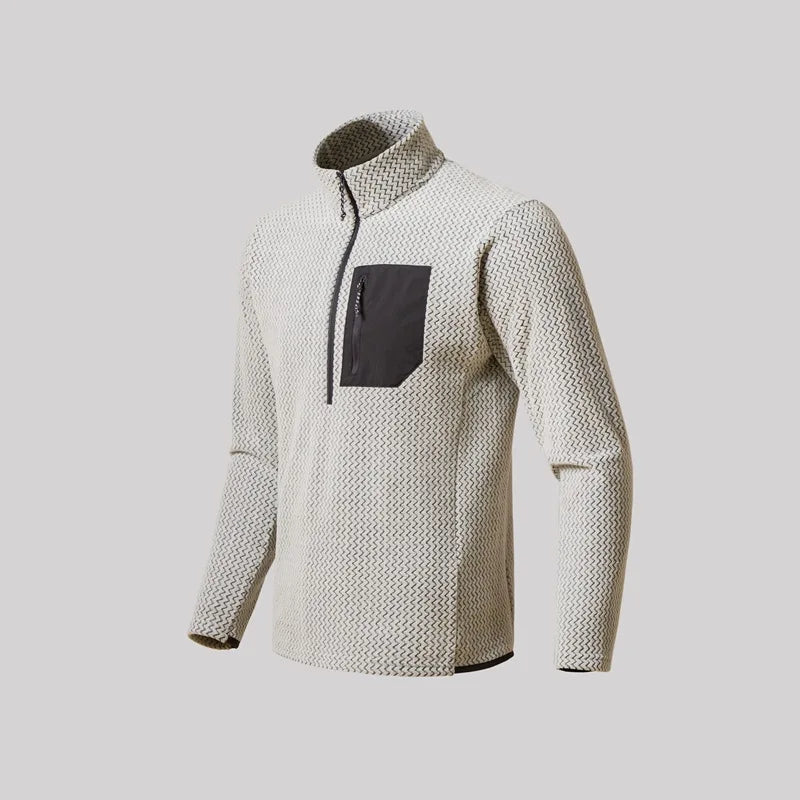 Colorful Outdoor Unisex Half-zip Long-sleeved Bottom Half-high Collar Sweatshirt