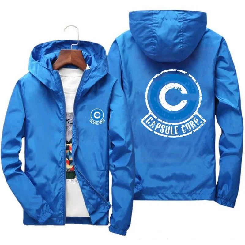 Capsule Corp Cool Anime Men's Hooded Sports Outdoor Jacket