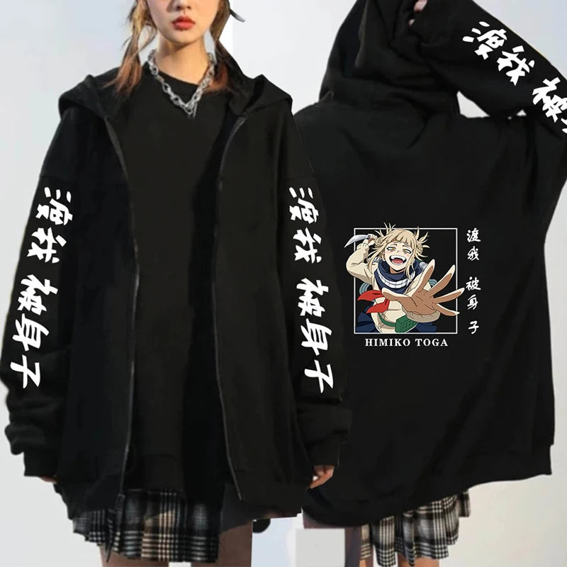 My Hero Academia Men/Women Zip Hoodies Plus Size Unisex Streetwear