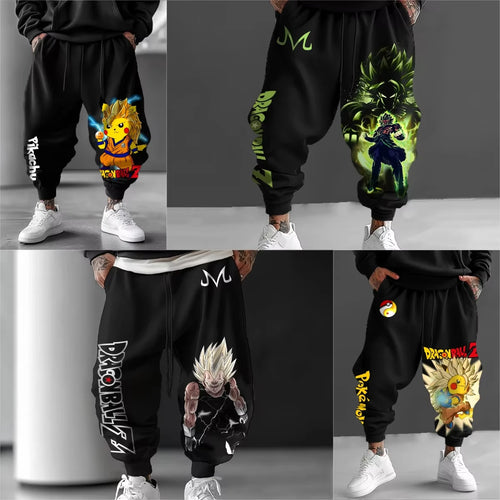 Dragon Ball Z Men's Printed Cotton Trousers Casual Sports Sweatpants