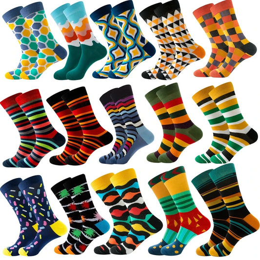 6 Pairs Adults Funny Unisex Sports Colorful Art Crew Socks