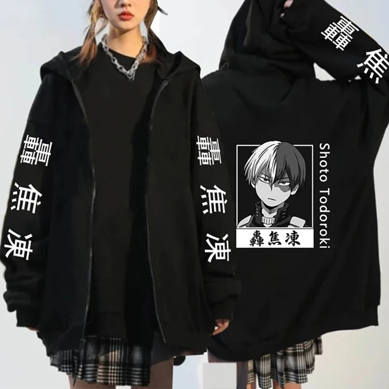 My Hero Academia Men/Women Zip Hoodies Plus Size Unisex Streetwear