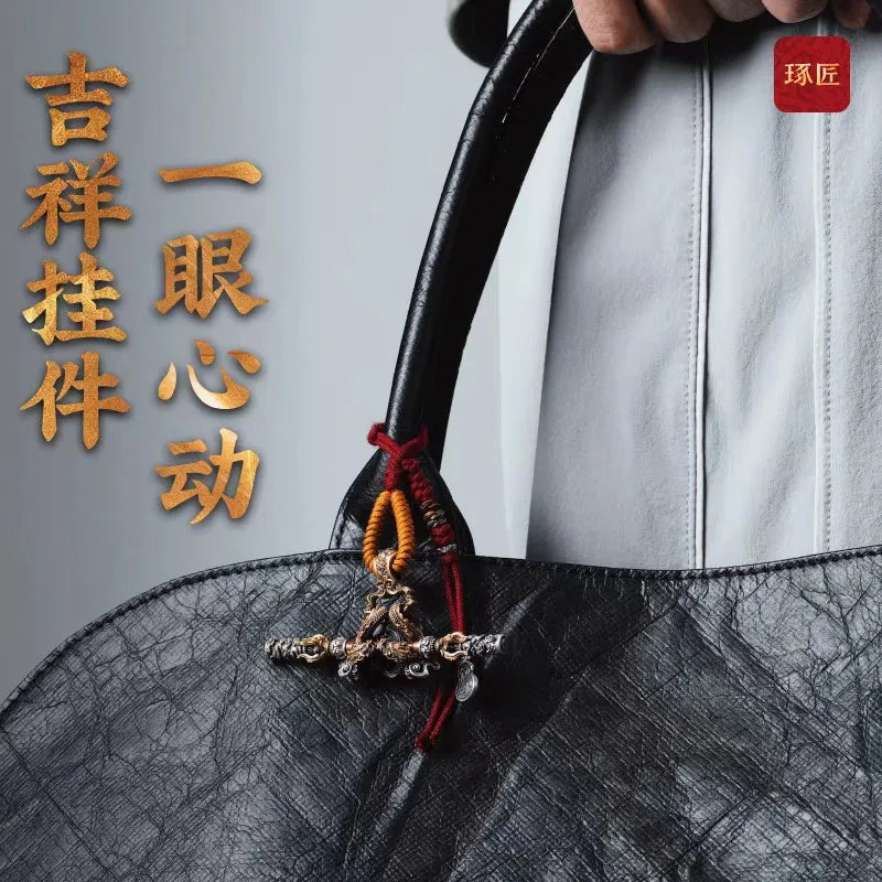 Dragon Subduing Golden Cudgel Men's Necklace Retro Personalized Jewelry Pendant