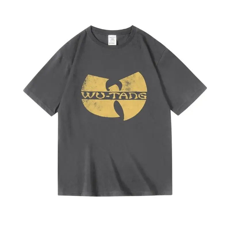 West Coast Hip Hop Loose Cotton Short Half Sleeve T-Shirt Men's Street Casual Top