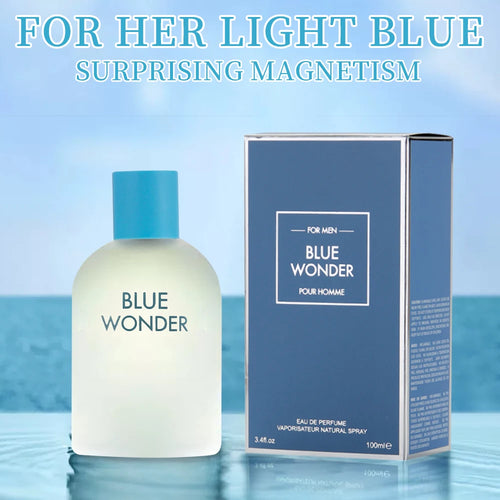 BLUE WONDER Men's EDP 3.4 Ounce Men's Fragrance Long Lasting Perfume for Men