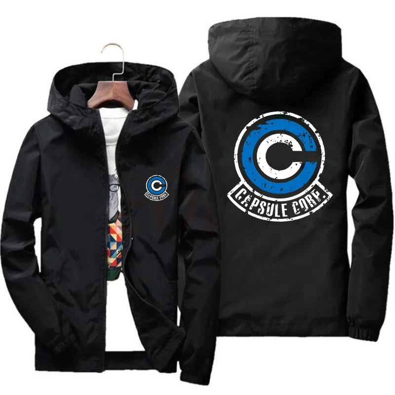 Capsule Corp Cool Anime Men's Hooded Sports Outdoor Jacket