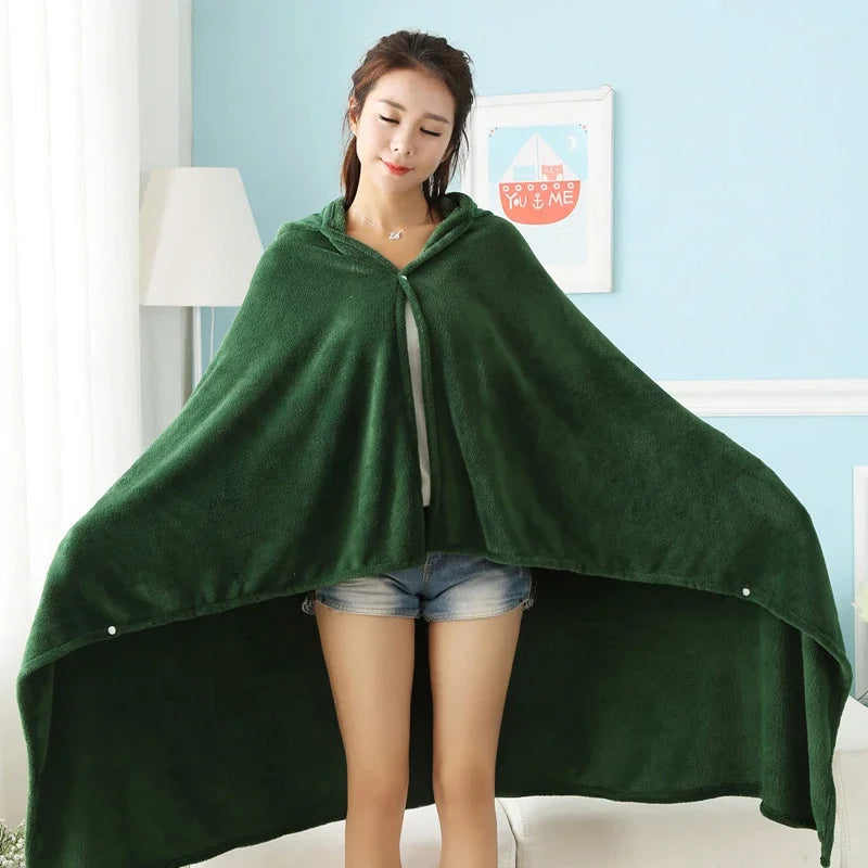 Attack on Titan Hoodie Cloak Pajamas Blanket Cloak Flannel Blanket Comfy Homeware