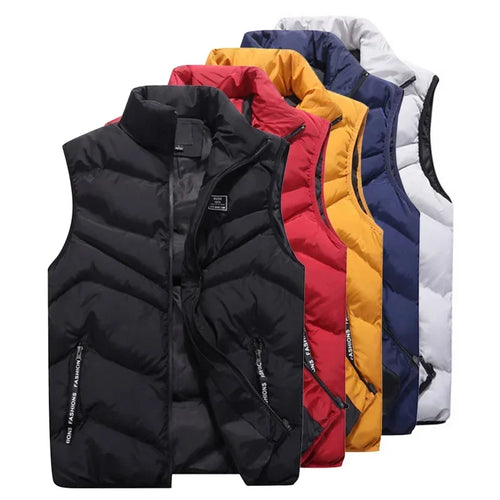 Plus size Sleeveless Coats Men's Vest Cotton Thicken Waistcoat