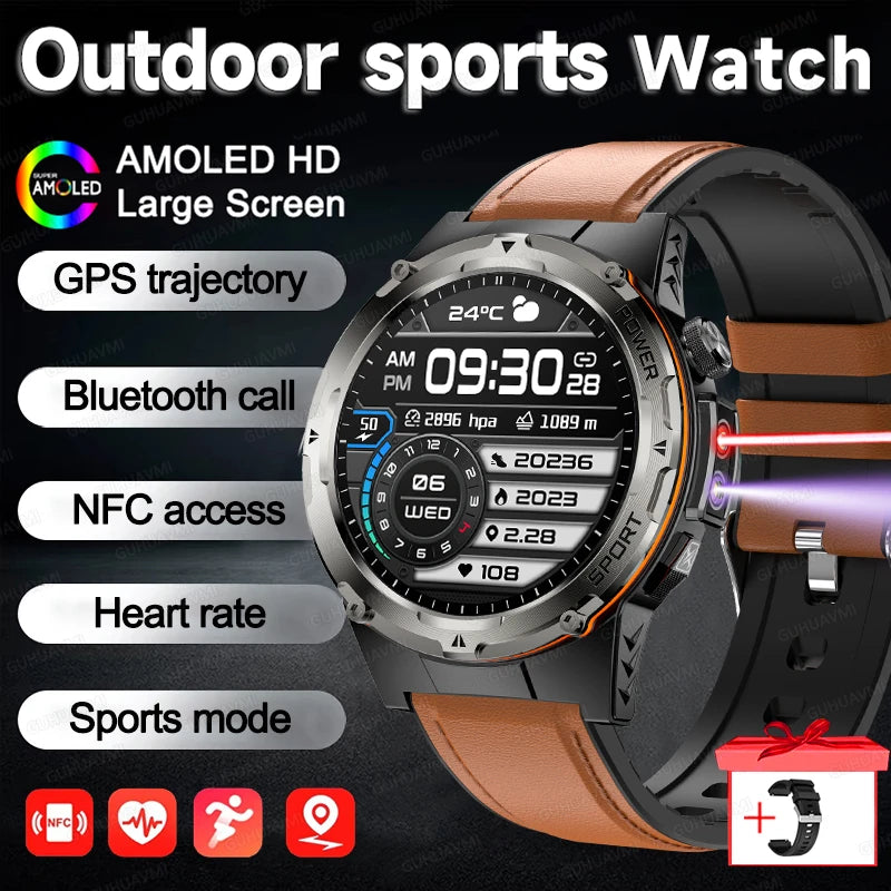 T-Rex 3 Military Smart Watch Men Compass AMOLED HD Screen Sport Bracelet