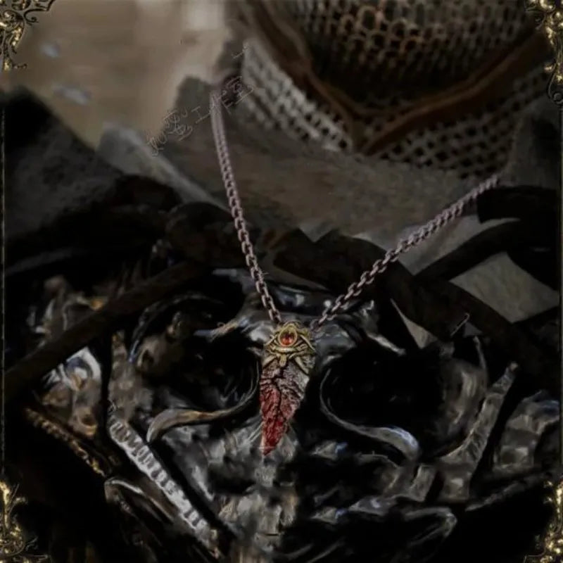 Unisex Beast Claw Talisman Necklace Gothic Pendant with Chain for Gamers