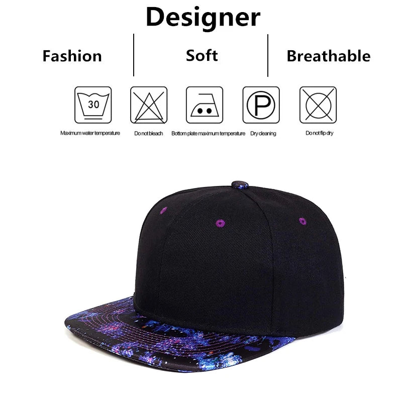 Starry Sky Brim Baseball Outdoor Snapback Adjustable Outdoor Hats