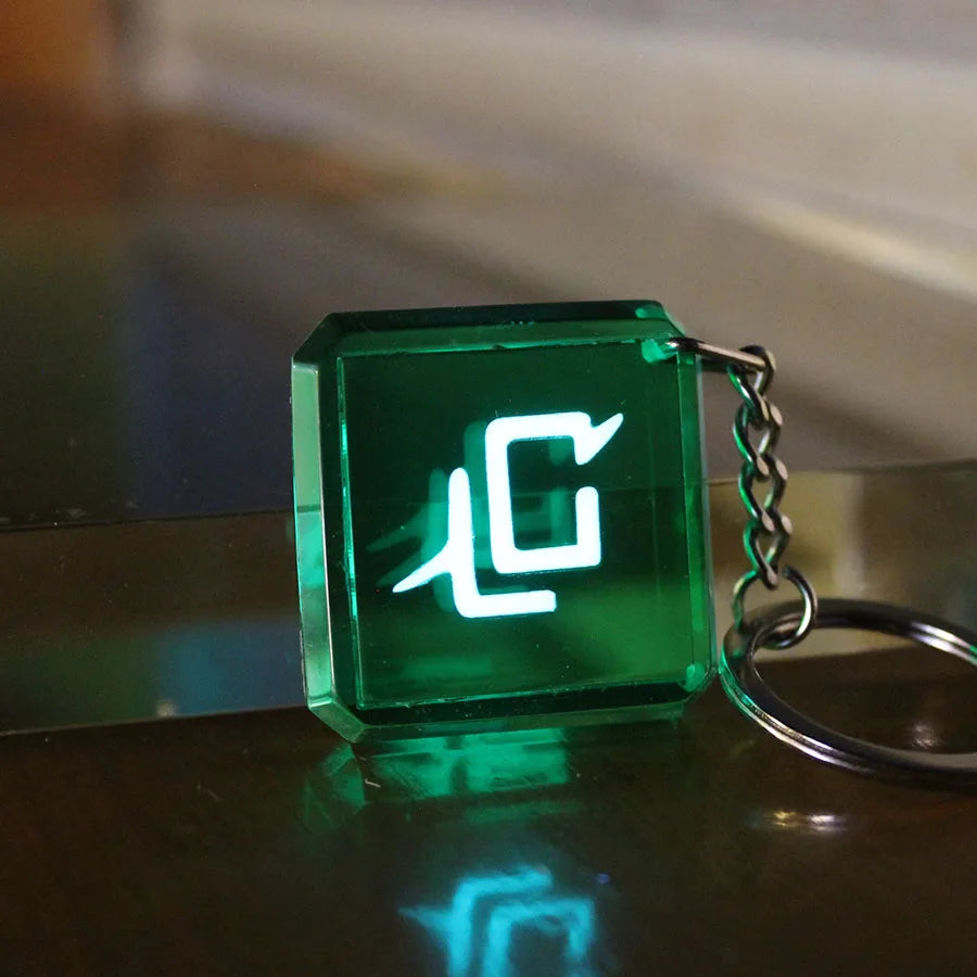 Glowing Final Fantasy XIV game profession GLOW in the DARK keychain