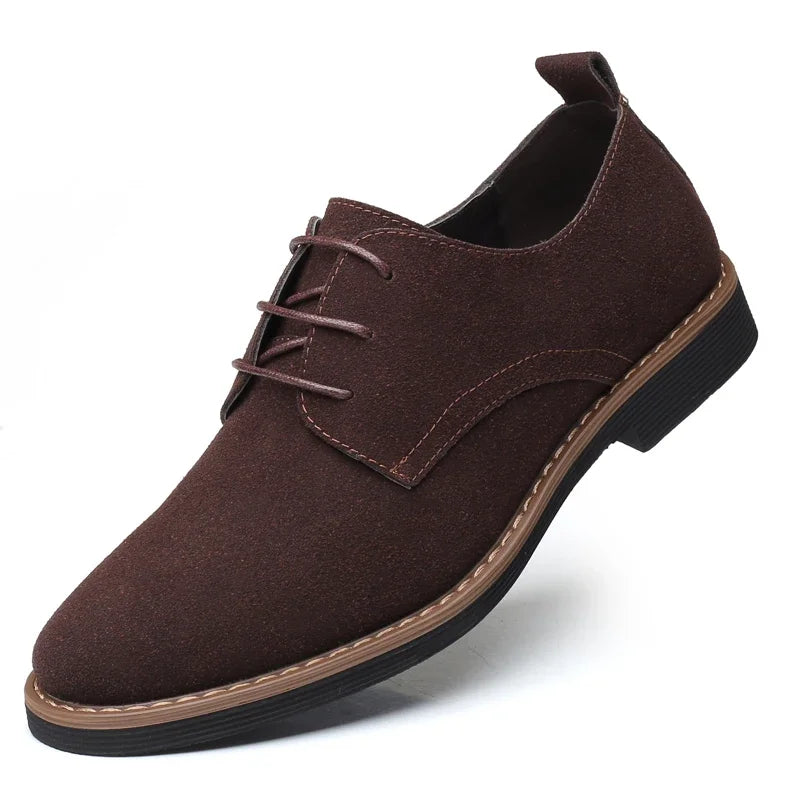Men Oxfords Suede Leather Dress Luxury Men Classic Flats derby shoes