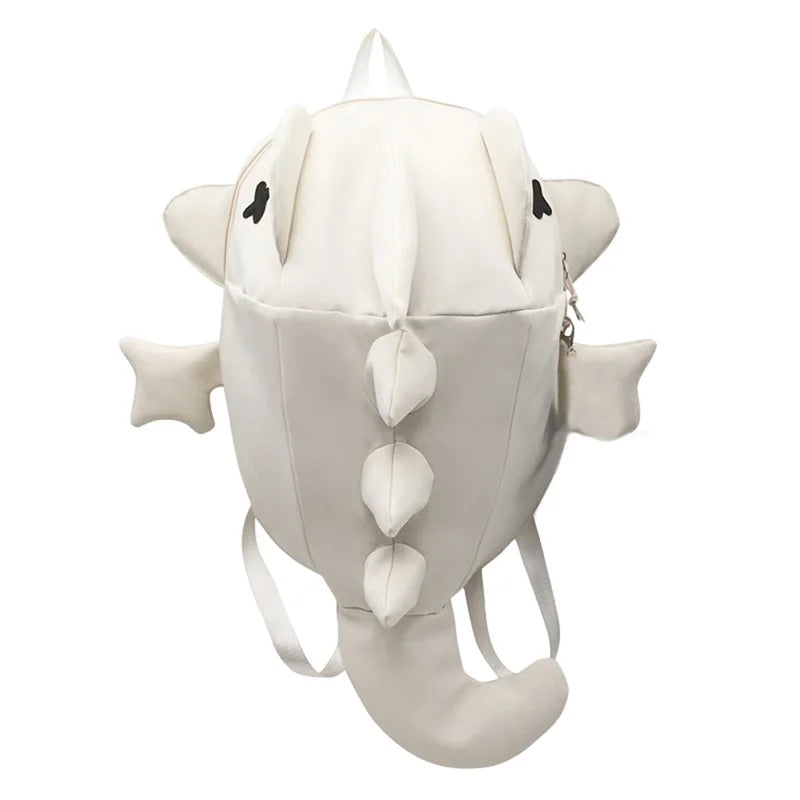 Unisex Trendy Shark Shaped Large Capacity Backpack Daily Bag (Pendant Not Included）