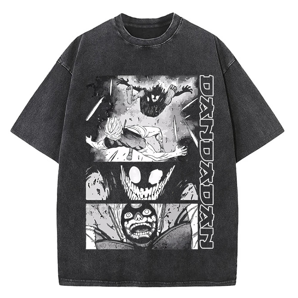 Dandadan Men Anime High Quality Cotton EU Size T-shirt Aesthetic Fashion