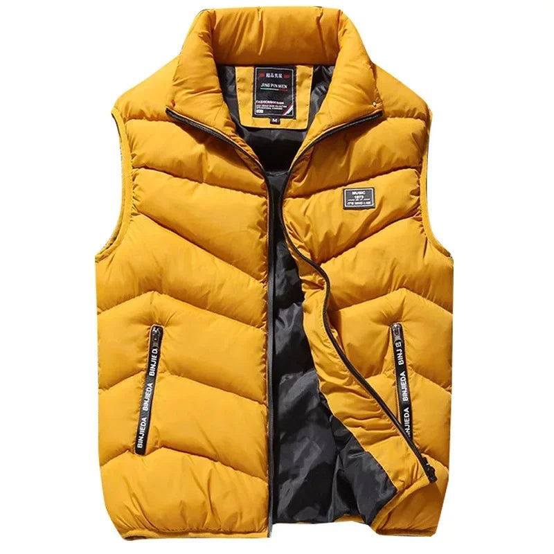 Plus size Sleeveless Coats Men's Vest Cotton Thicken Waistcoat