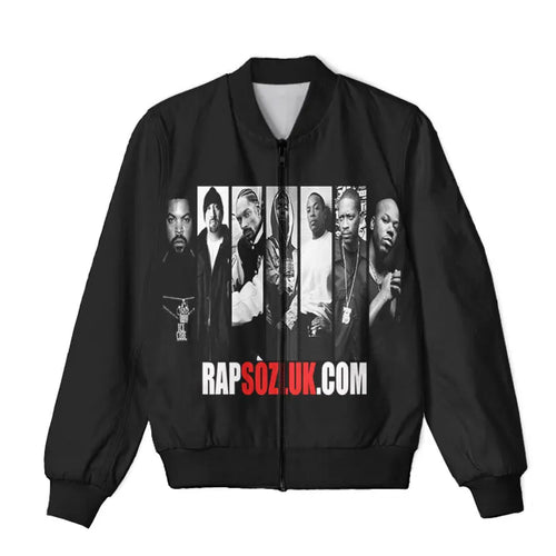 Unisex 3D Print  DEATH ROW  Zipper Bomber Overcoat  Zip Up Jackets