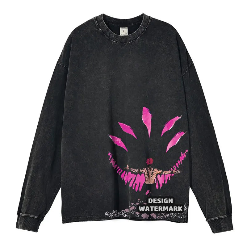 J-Jujutsu K-Kaisen Sweater Long Sleeve T Shirts  Sweatshirts Pullover 100% Cotton