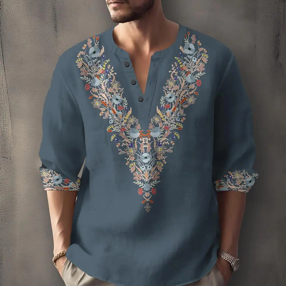 Men's Hawaiian Casual Short Sleeve Pocket Collar Shirt