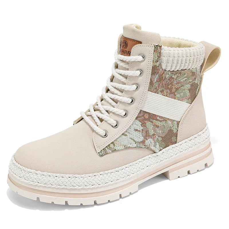 Men Shoes Hiking Retro Design Outdoor Man Casual High Tops boots