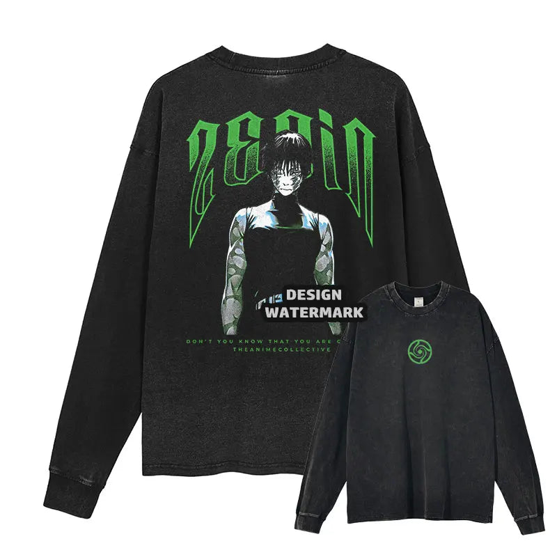 J-Jujutsu K-Kaisen Sweater Long Sleeve T Shirts  Sweatshirts Pullover 100% Cotton