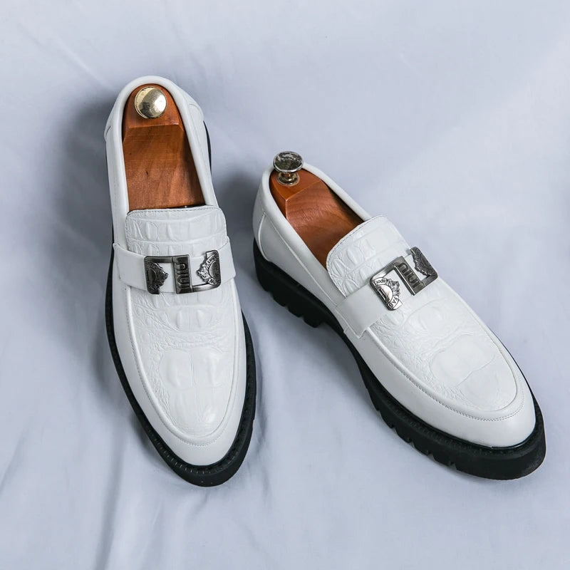 Men's Thick Soled Men Dress Platform Comfortable Slip-On Shoes