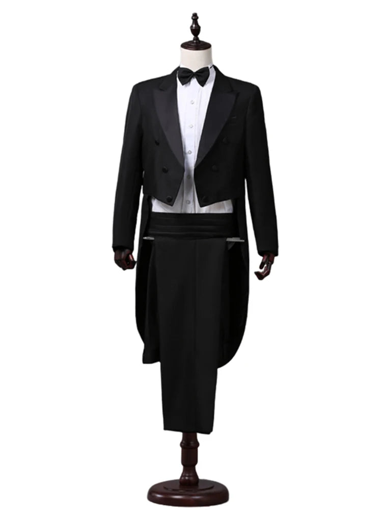 Men's Tailcoat Classic Modern Suit with Tailcoat Stage Jacket Outfits