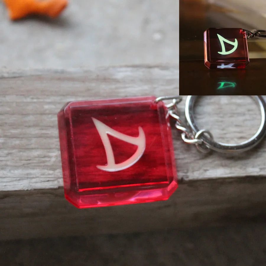 Glowing Final Fantasy XIV game profession GLOW in the DARK keychain