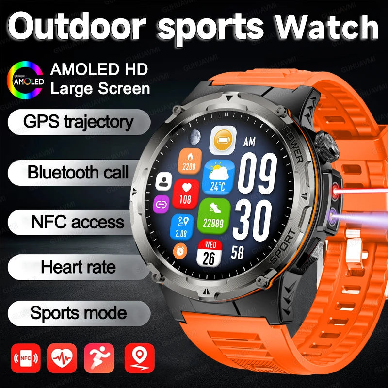 T-Rex 3 Military Smart Watch Men Compass AMOLED HD Screen Sport Bracelet