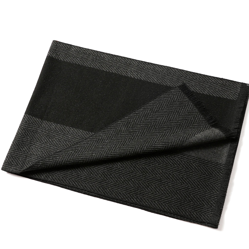 Classic Plaid Winter Pashmina Thick Cashmere Long Scarf Men's Shawls