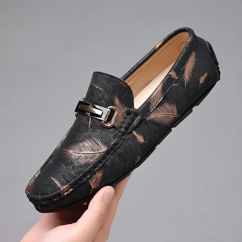 Men‘s High Quality Slip on Classics Leather Comfortable Outdoor Flats Shoes