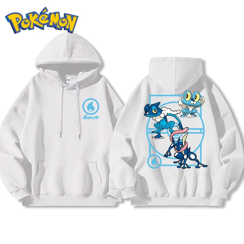 Pokémon Front and Rear Printed Hoodie Men Harajuku Large Size Casual Sweater