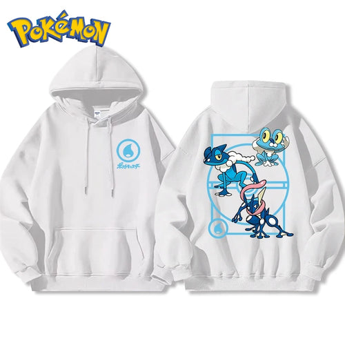 Pokémon Front and Rear Printed Hoodie Men Harajuku Large Size Casual Sweater