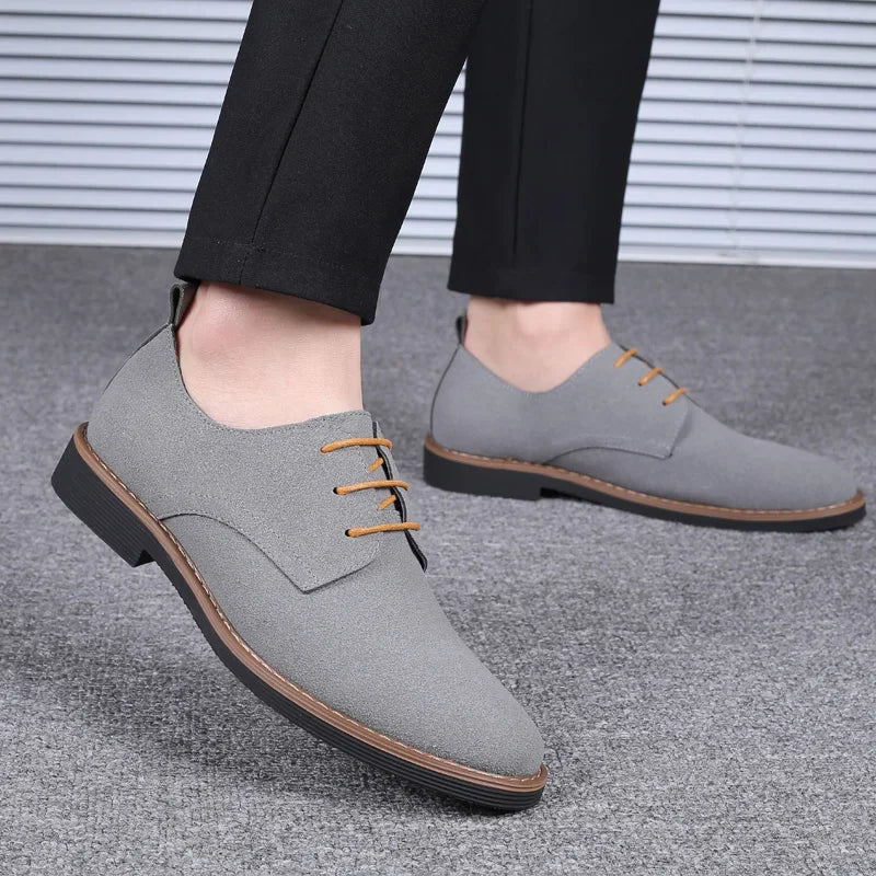 Men Oxfords Suede Leather Dress Luxury Men Classic Flats derby shoes