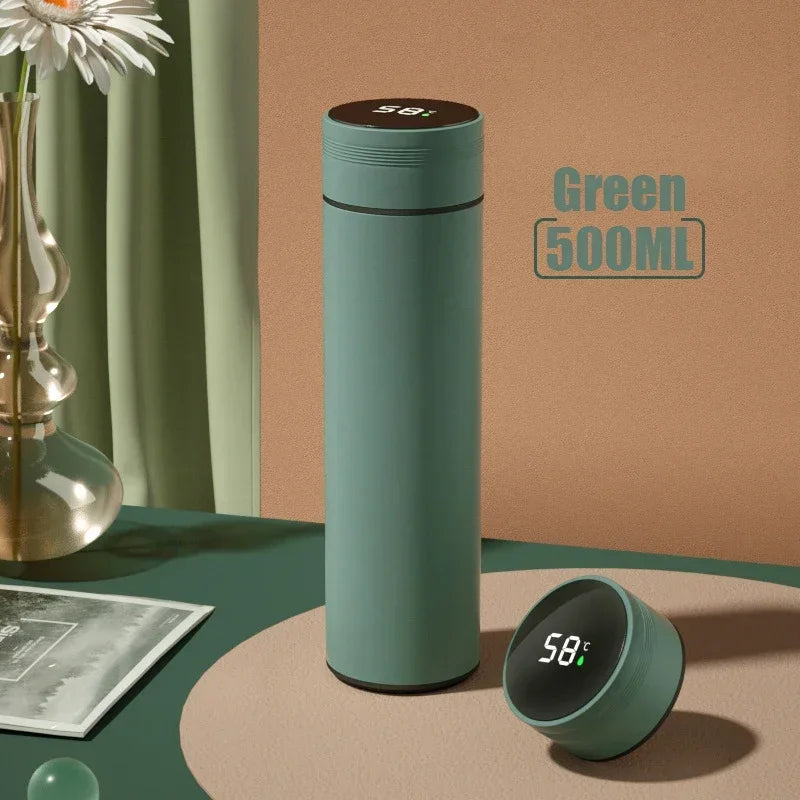 500ML Temperature Display Thermos Stainless Steel Divided Thermos Bottle Vacuum Insulated Cup