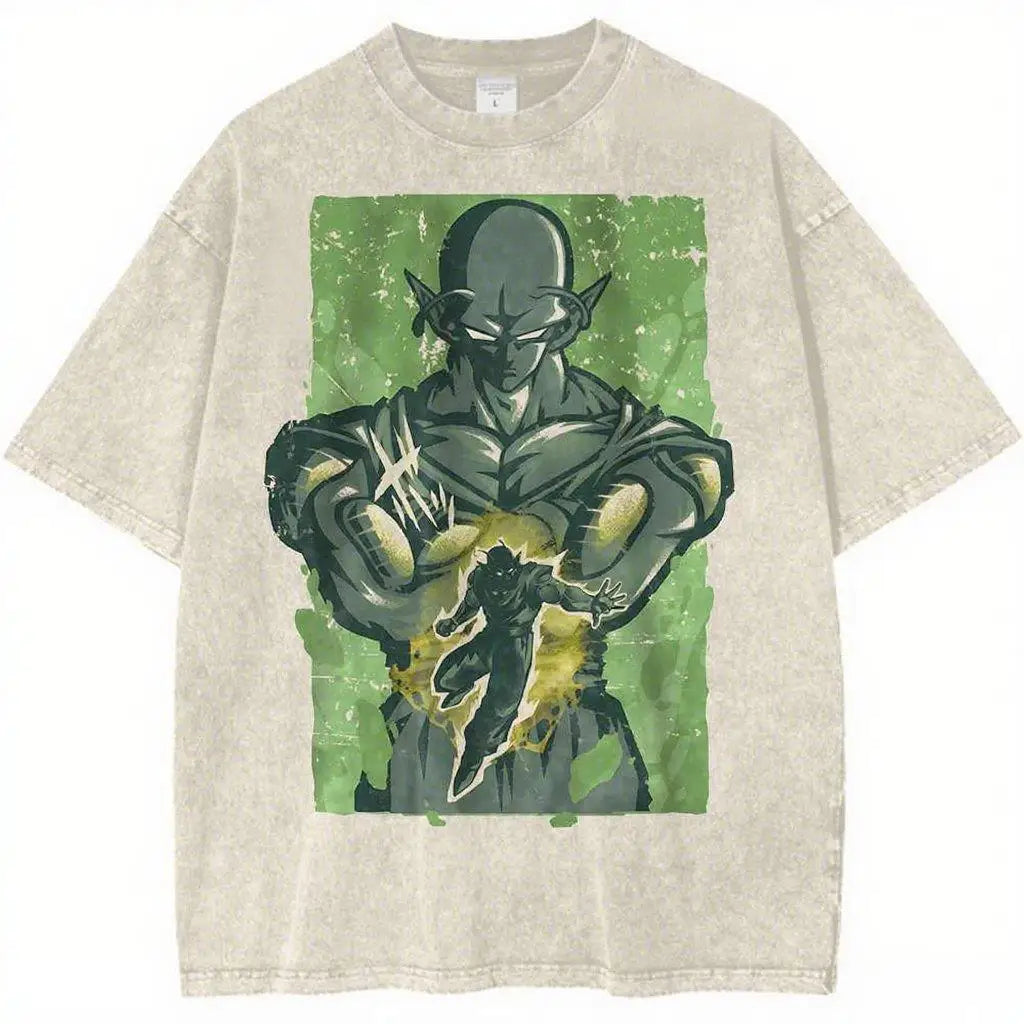 Dragon Ball Vintage Wash T Shirt Unisex Cotton Graphic Print  Short Sleeve Casual Top Streetwear
