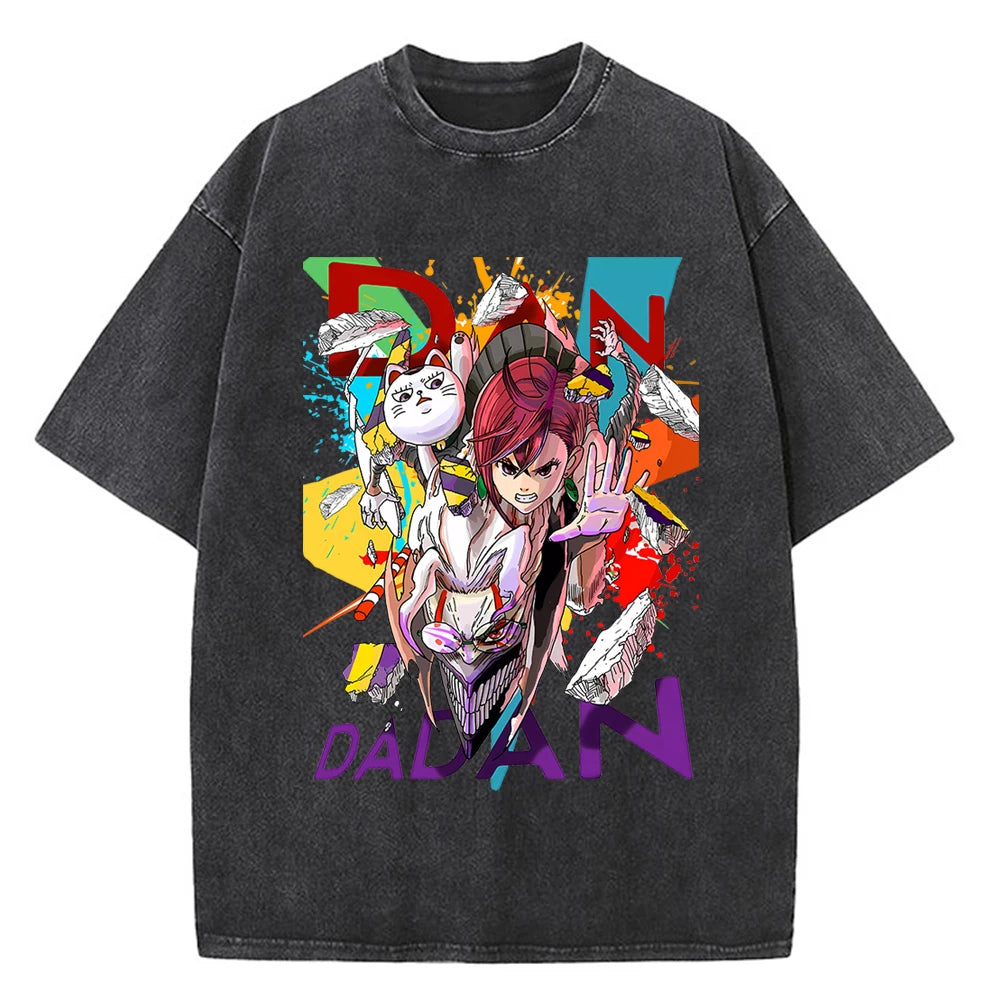 Dandadan Men Anime High Quality Cotton EU Size T-shirt Aesthetic Fashion