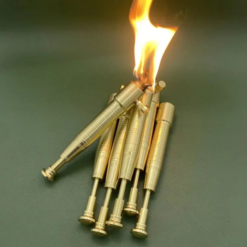 Retro Flashlight Kerosene Lighter Handle Extended Multi-function Cool Ignition Tool