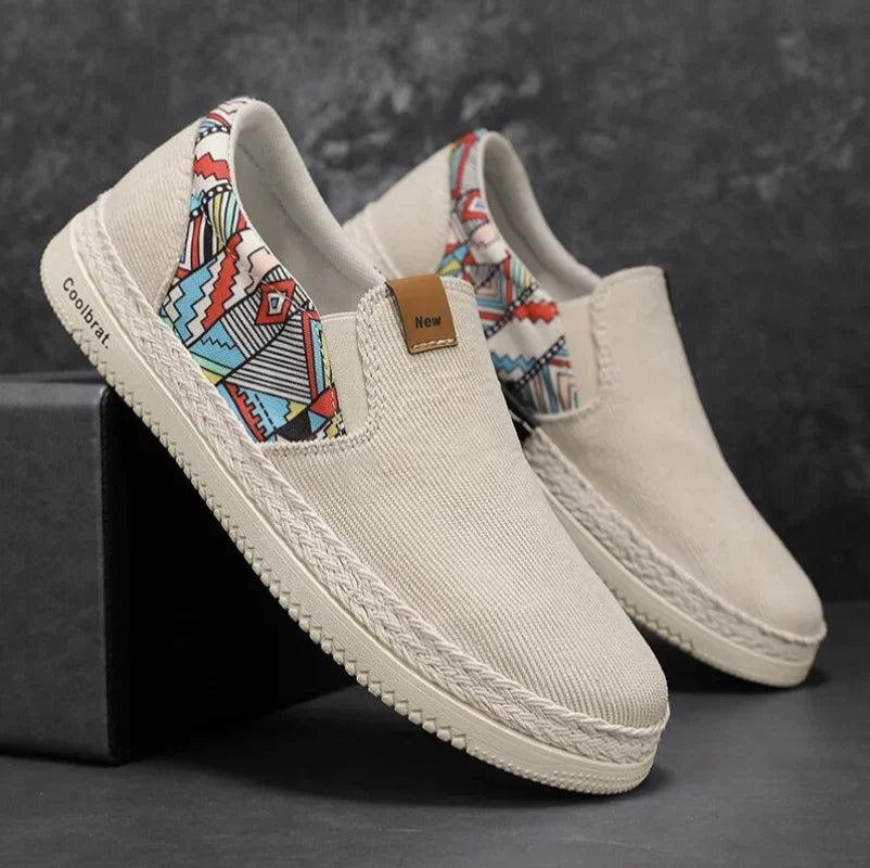 Flat Canvas Shoes For Men Linen Loafers Summer Men's Sneakers