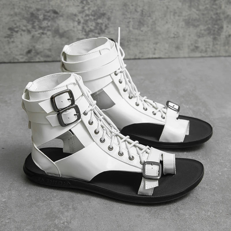 Men's Ankle Boots High Top Sandals Lace Up Outdoor Shoes