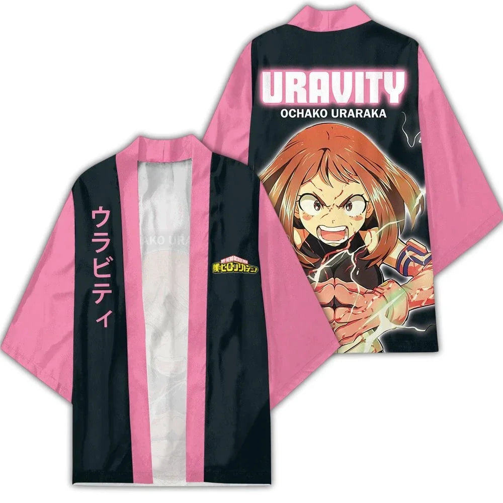 My Hero Academia Kimono Men's Casual Cardigan Feather Anime Short Sleeve cloak